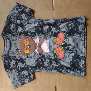 Fresh Laundry Black/Gray Cotton Blend Graphic T-shirt Men's Size Medium (M)